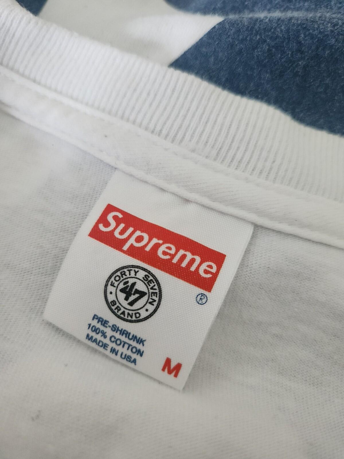 SS15 Supreme New York Yankees Box Logo white tee size M Medium T-shirt Baseball