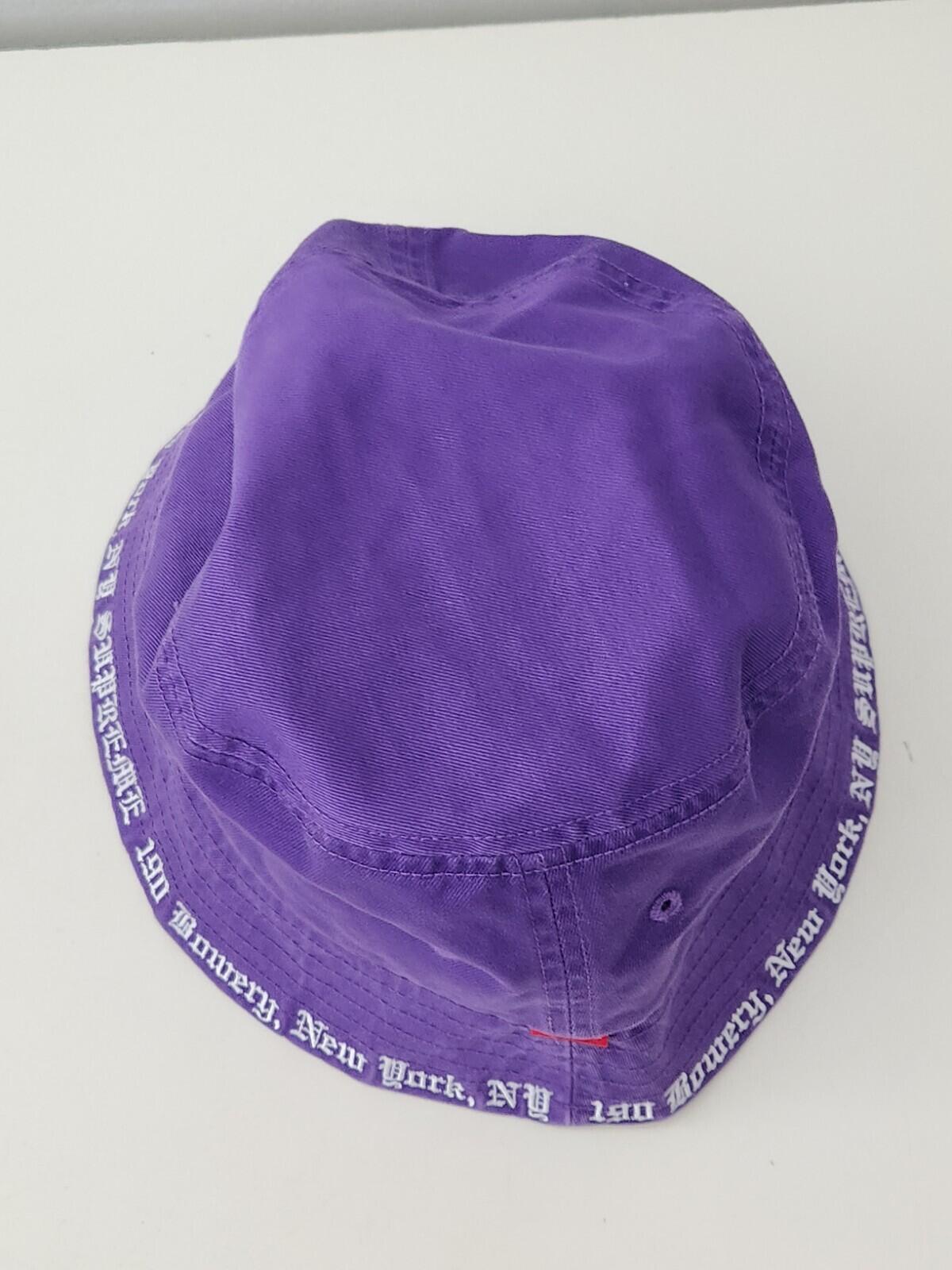 SS23 Supreme Embroidered Brim crusher Size S/M Purple bucket hat small / medium