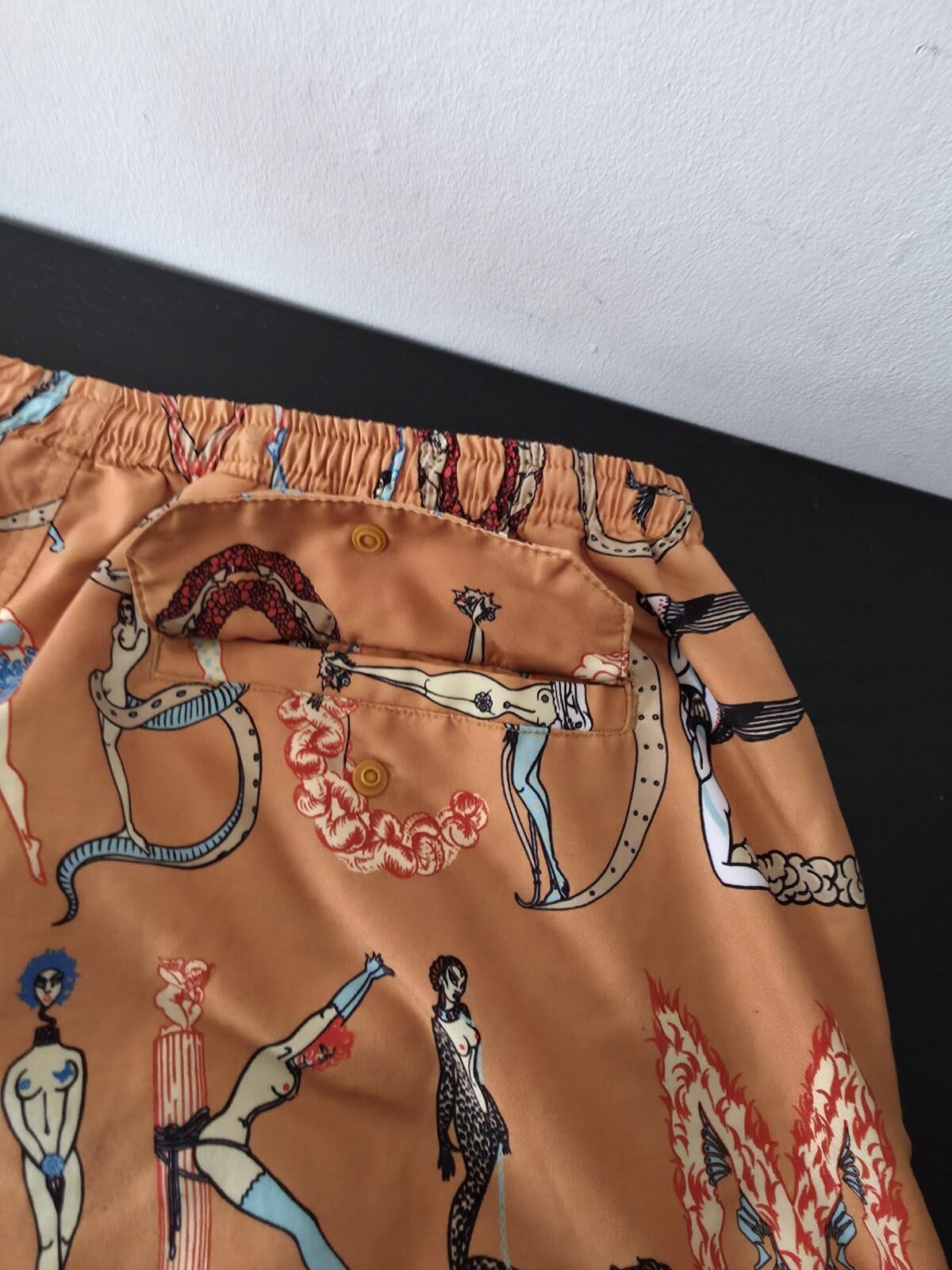 SS18 Supreme Alphabet Water Short Peach M Original artwork by Erte. ©Sevenarts