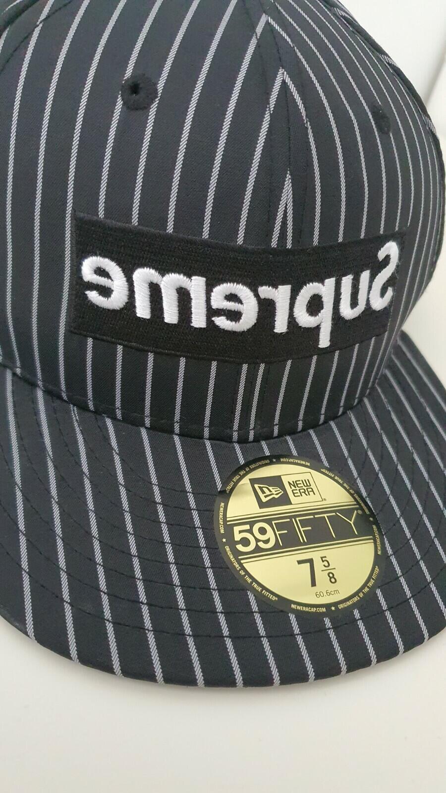 SS14 Supreme Comme Des Garcons New Era black cap hat 7 5/8
