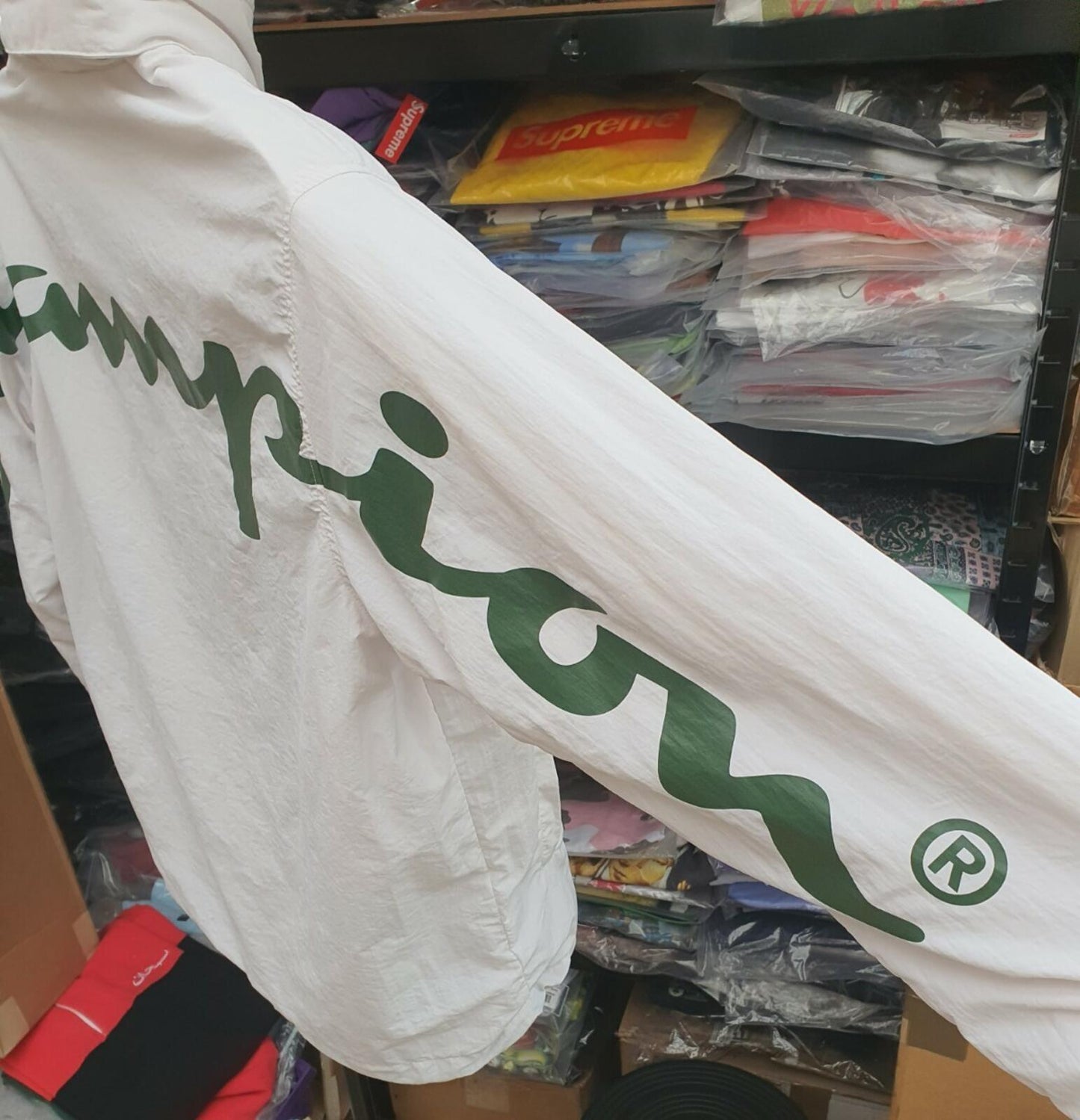 SS18 Supreme x Champion Track jacket White Size M