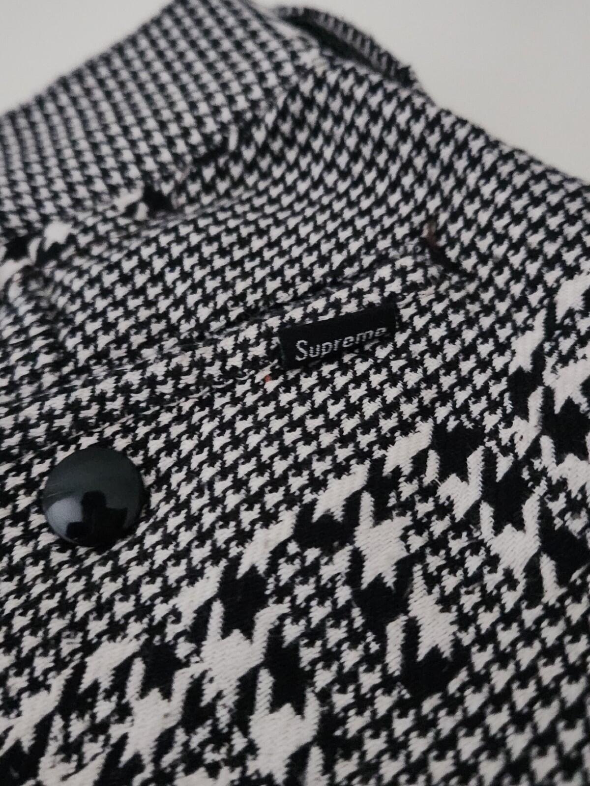 FW20 Supreme Black houndstooth work pant size 32 trousers pants W32 L32