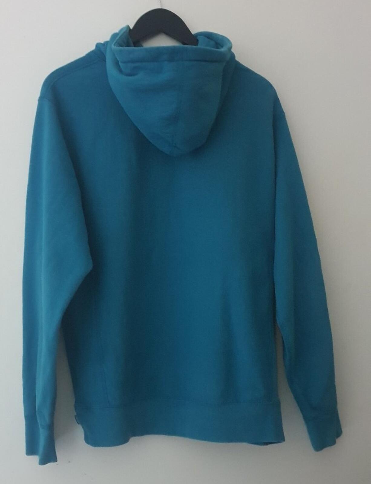 SS18 Supreme Sleeve Embroidery Hooded Sweatshirt Aqua Size M