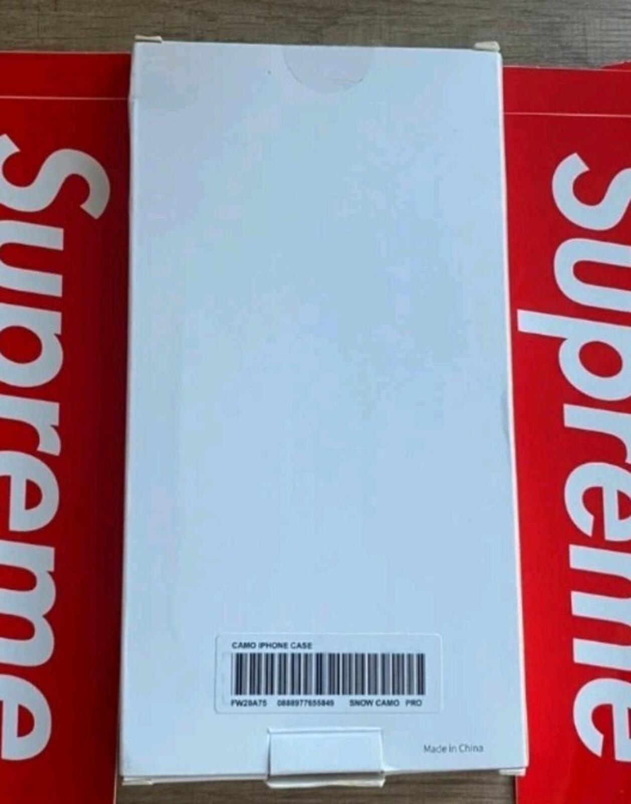 FW20 Supreme Camo iPhone Case Snow Camo Accesorio iPhone 11 Nueva Protectora