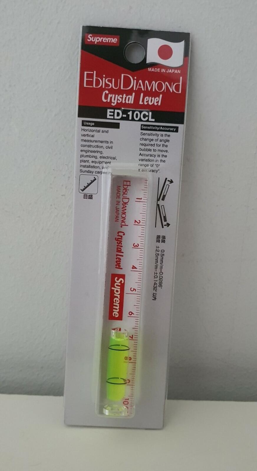 SS22 Supreme x Ebisu Diamond level clear Made in Japan New unopened Accessory