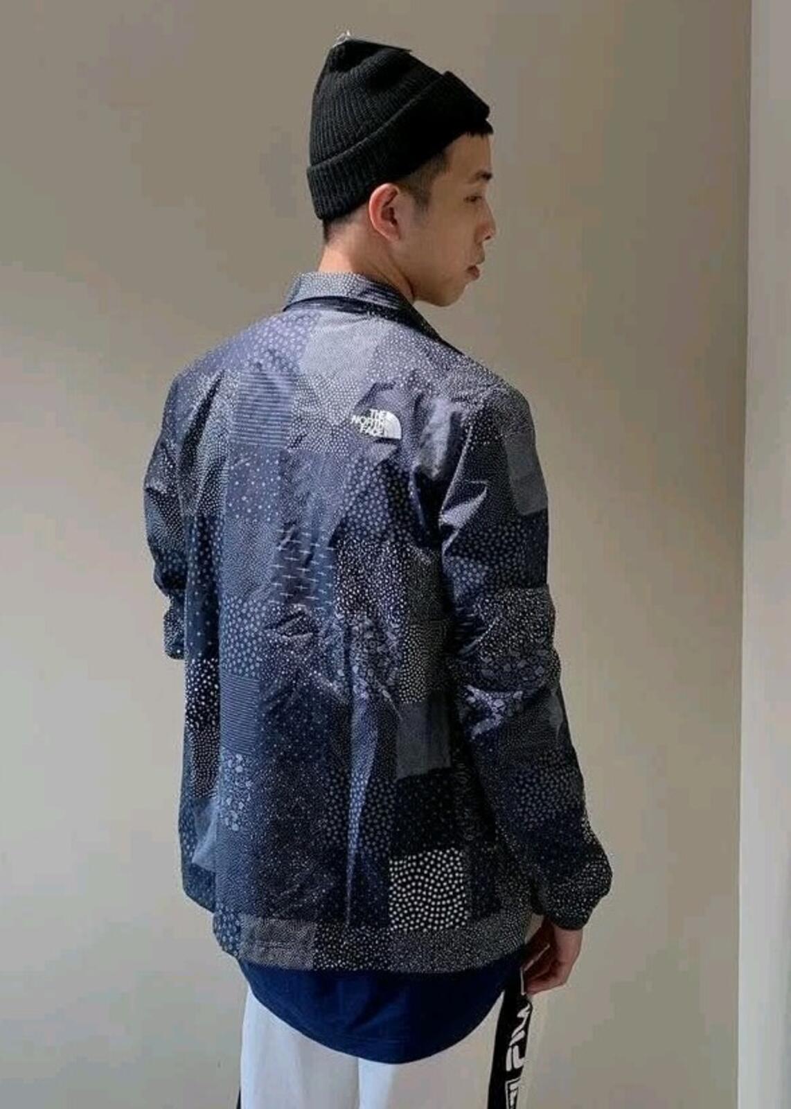 THE NORTH FACE Patchwork Coach Jacket Windwall Light Summer Navy S Small TNF