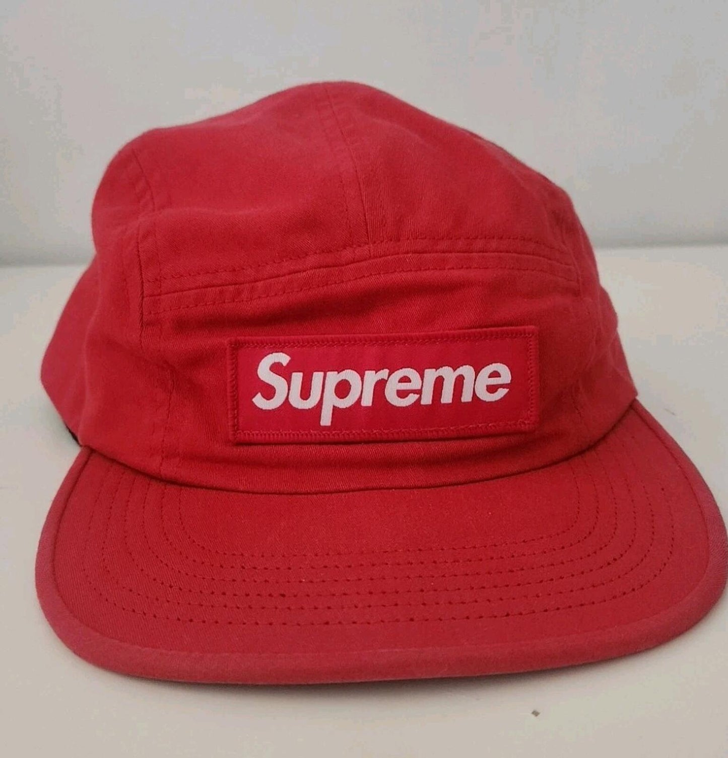 SS19 Supreme Military Camp Cap Hat Red