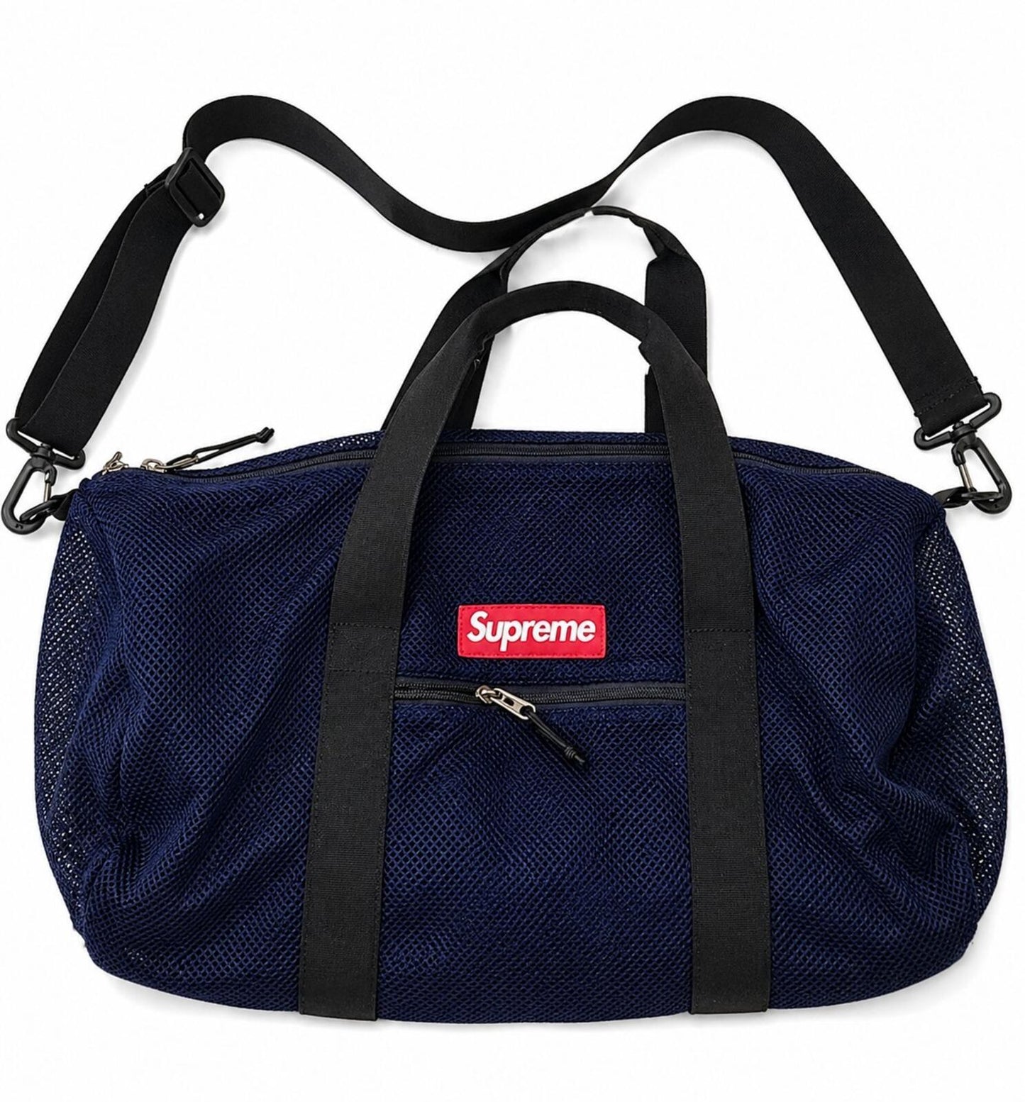 SS16 Supreme Navy Mesh Duffle Bag Navy