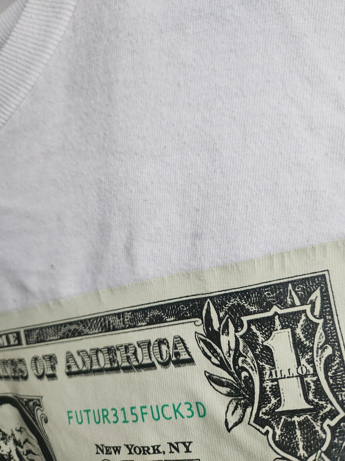 FW17 Supreme Dollar Tee White size M medium T-shirt made in USA facepalm