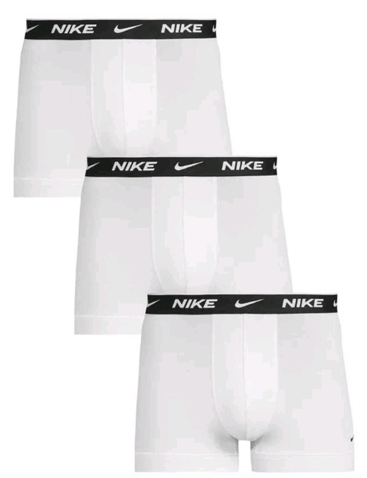 NIKE 3 pack regular-fit stretch-cotton trunks White XL Underwear Dri-FIT New