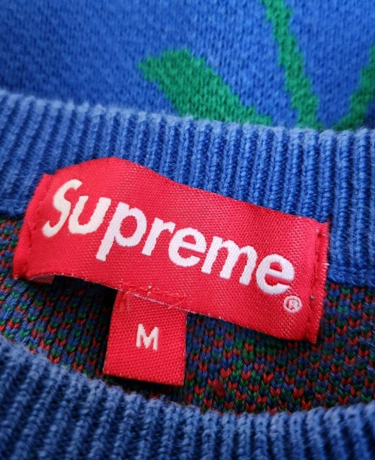 FW14 Supreme Supreme Cherries Knitted Sweater Blue Size M Luka Sabbath