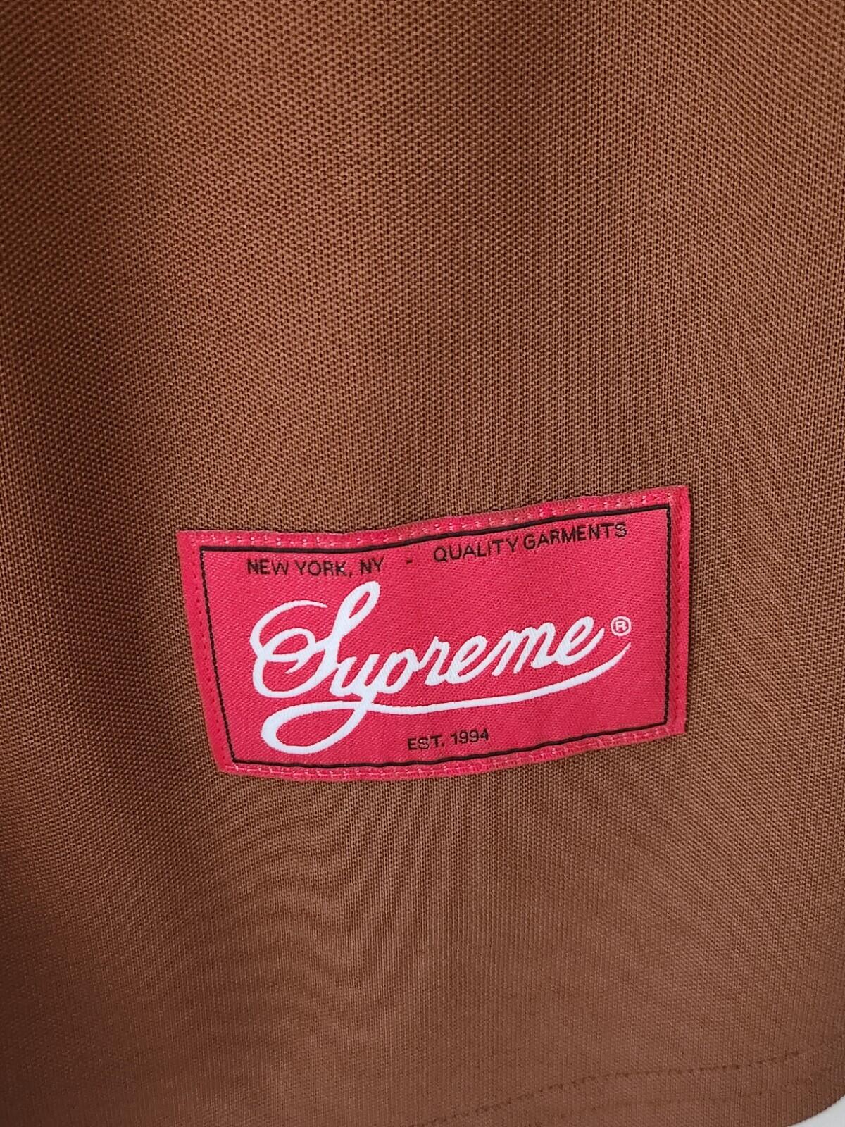 SS22 Supreme Baseball Jersey Kapuzenpullover Größe XL Braun 5