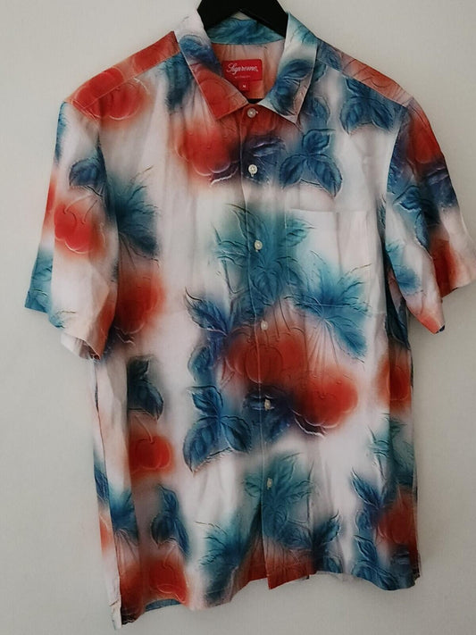 Camisa SS23 Supreme Cherries de manga corta talla M mediana multicolor Viscosa