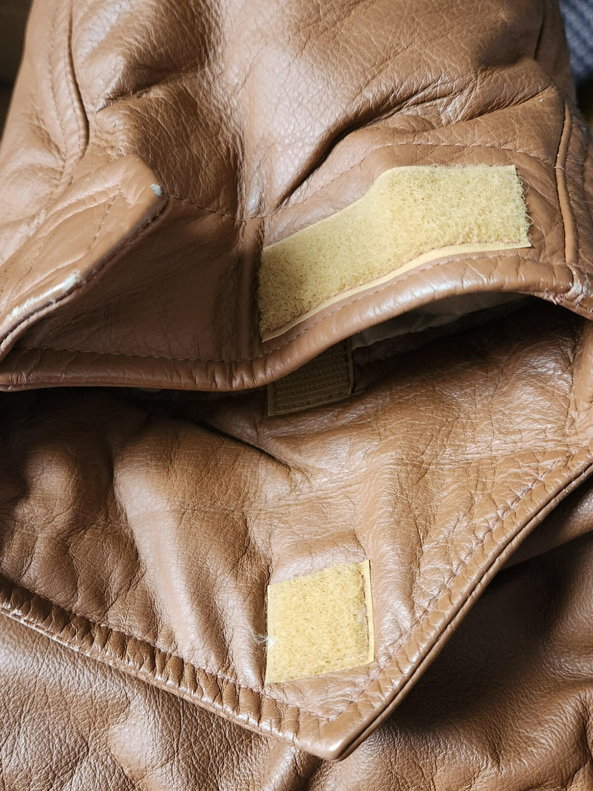 A BATHING APE Leather 90's M-65 jacket Brown Vintage Bape Cowhide Size L Large