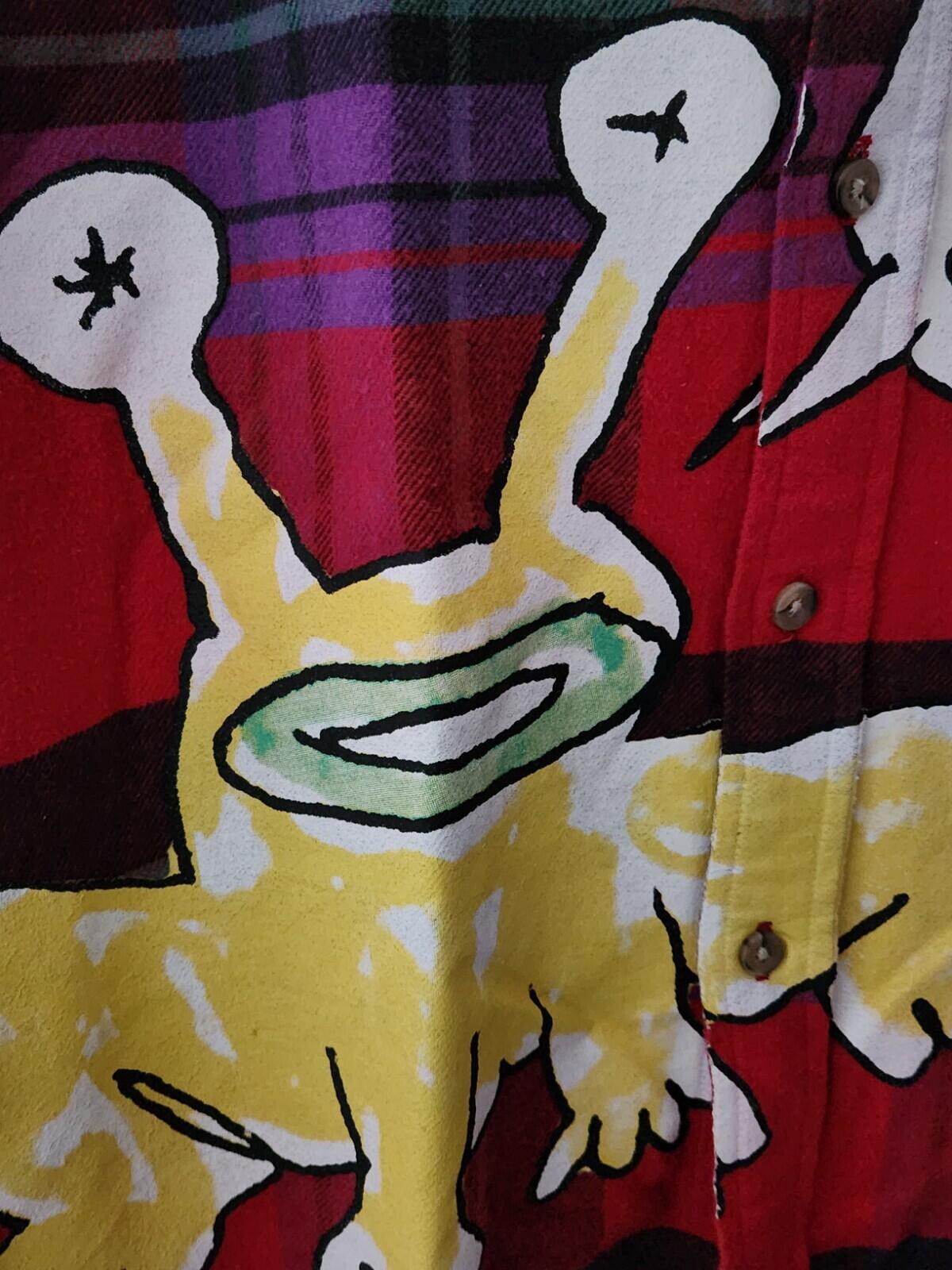 SS20 Supreme x Daniel Johnston plaid shirt red M Medium I KNOW SUPREME flannel