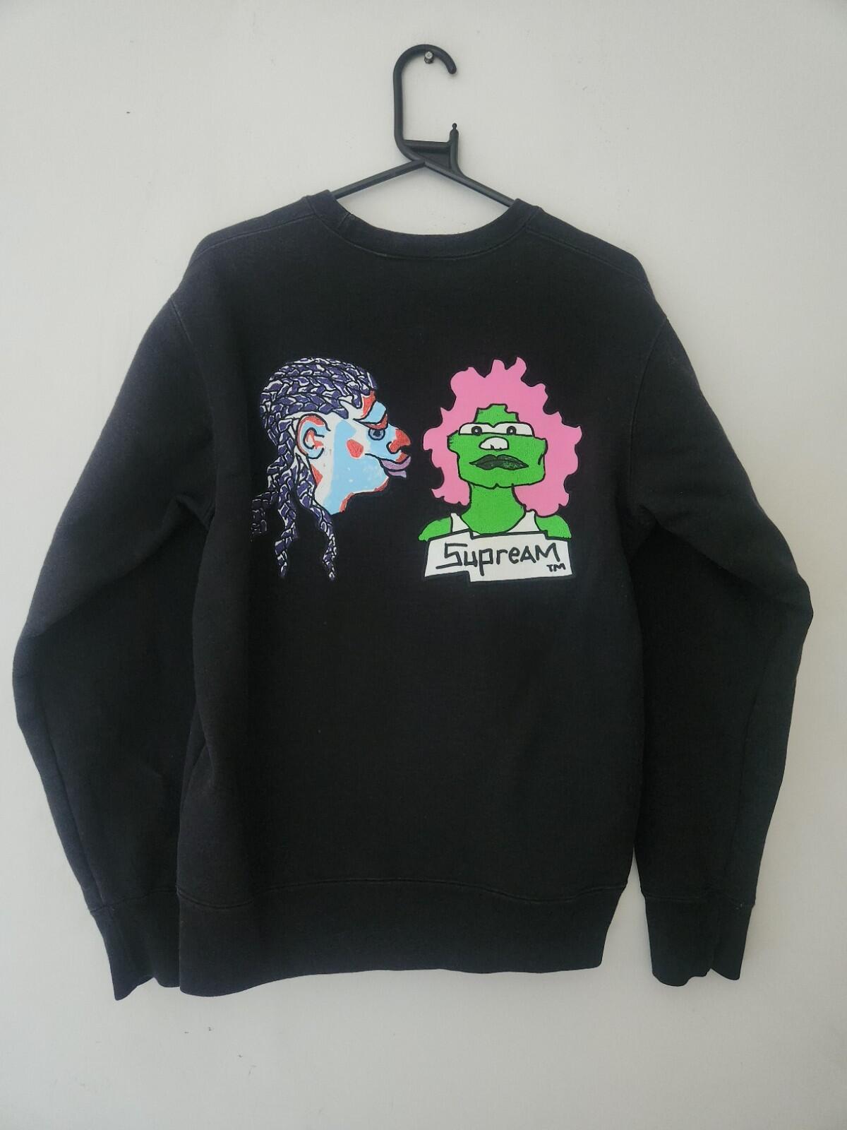FW17 Supreme Gonz Heads crewneck M Medium black sweatshirt jumper top Gonzales