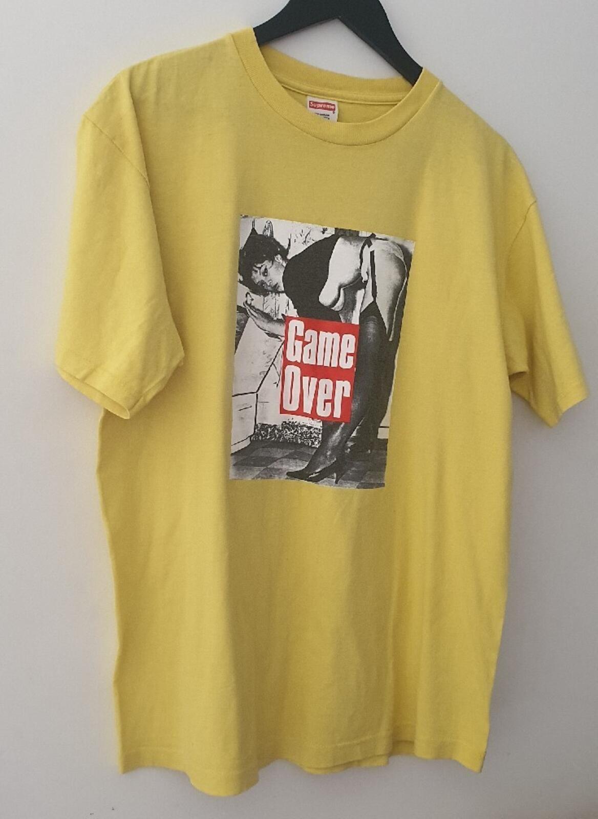 SS09 Supreme Game Over Tee large yellow T-Shirt vintage 2009 Very Rare