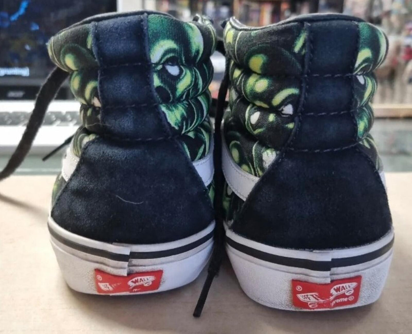 SS18 Supreme Vans Skull Pile Sk8-Hi Trainers Size UK 7 US 8 EUR 40.5