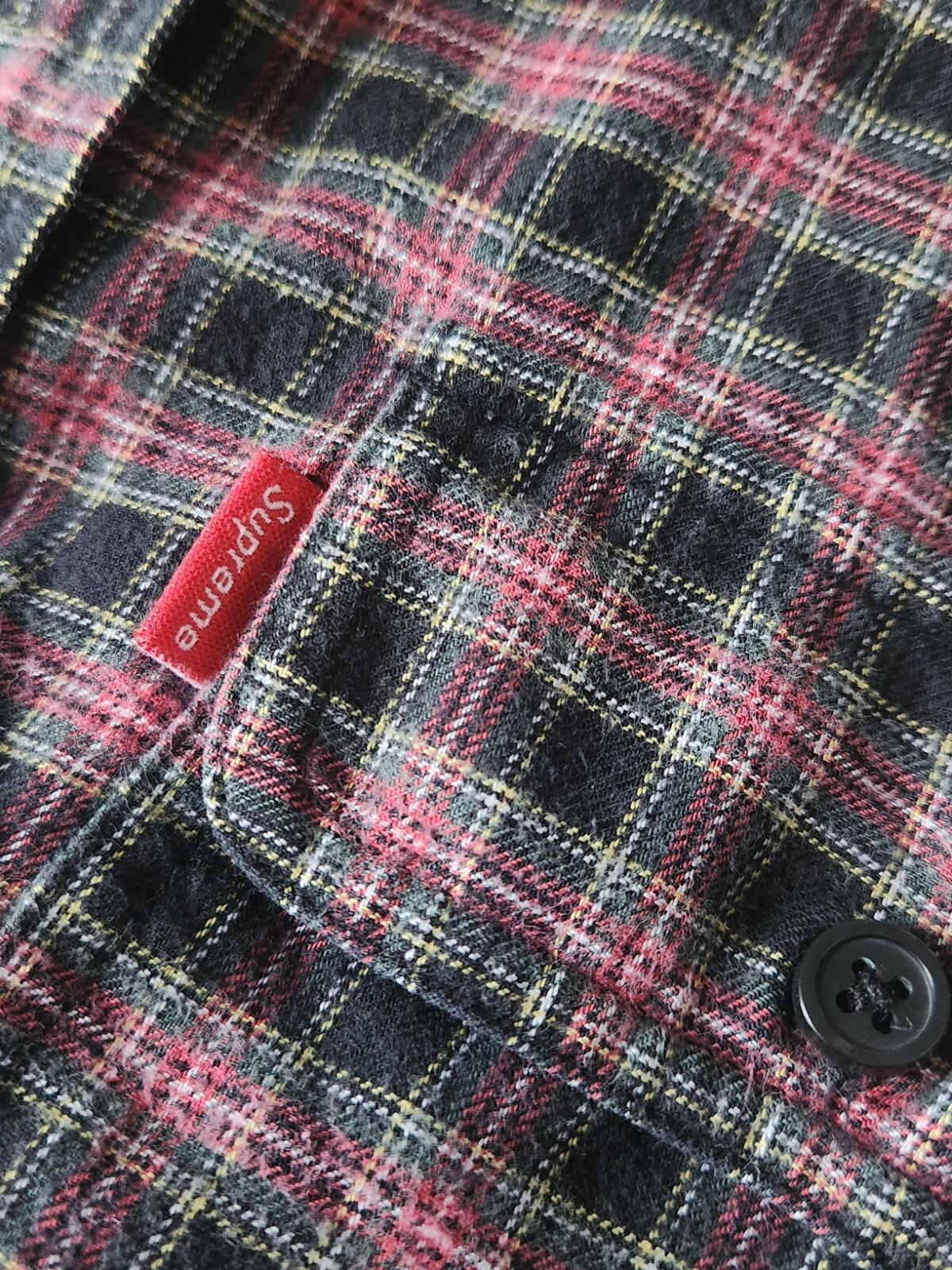 SS14 Supreme Hooded Flannel Shirt Rare Vintage 2014 Size M Medium