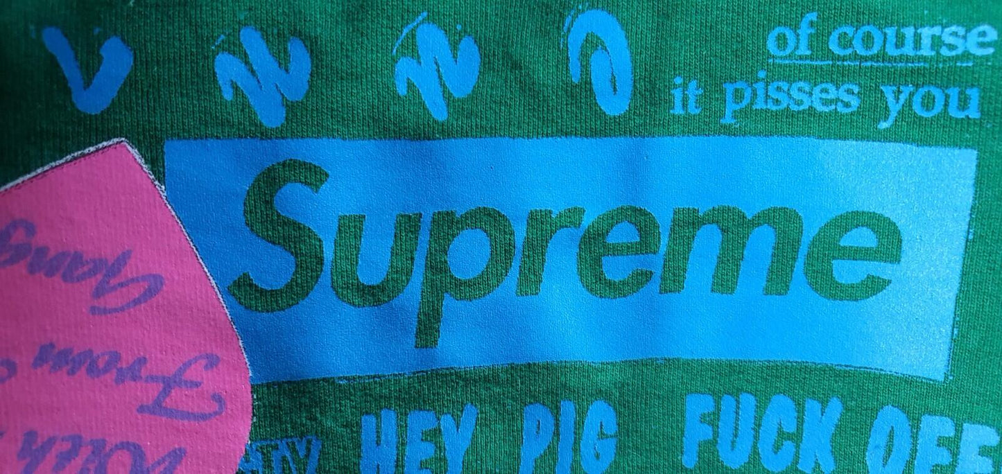 SS23 Supreme Fiend Kapuzenpullover S klein Grüner Hoodie Artwork von Weirdo Dave