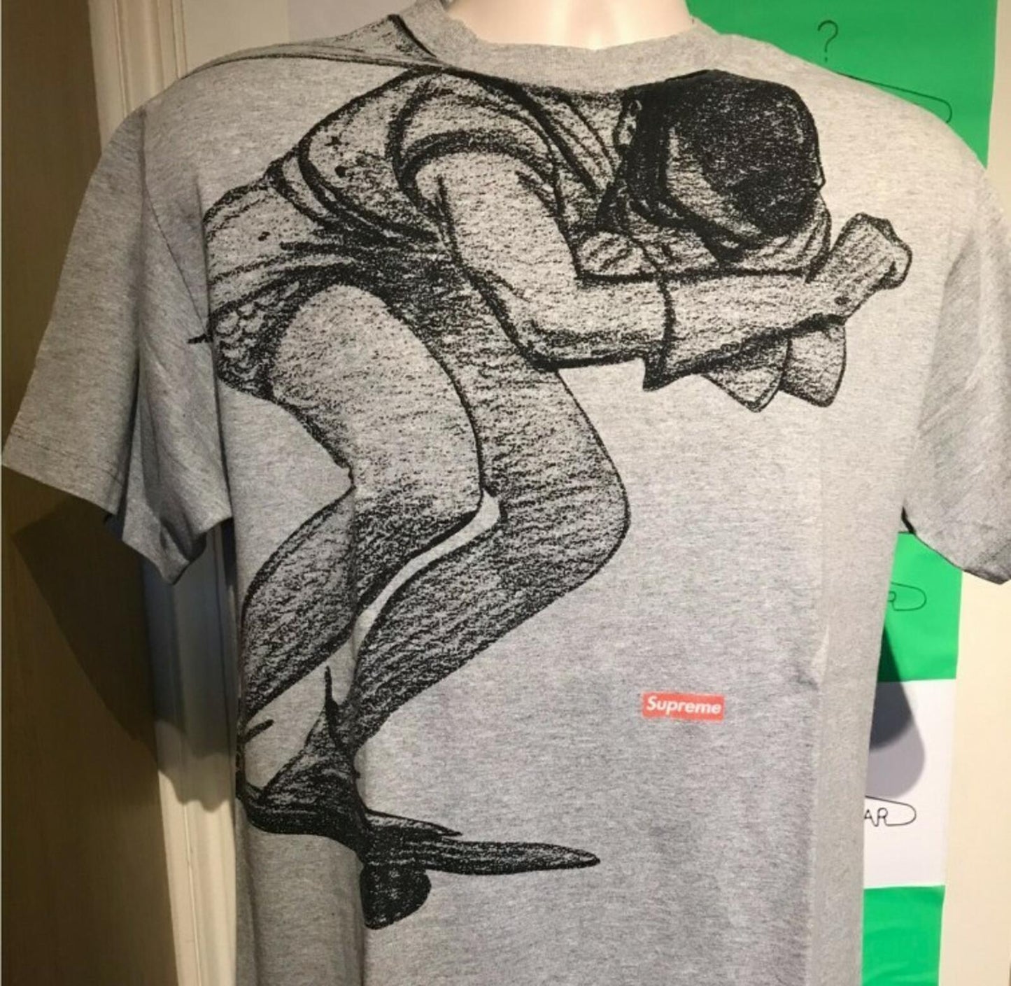 FW07 Supreme Robin Live To Ride, Ride To Live Tee Heather Grey Size M