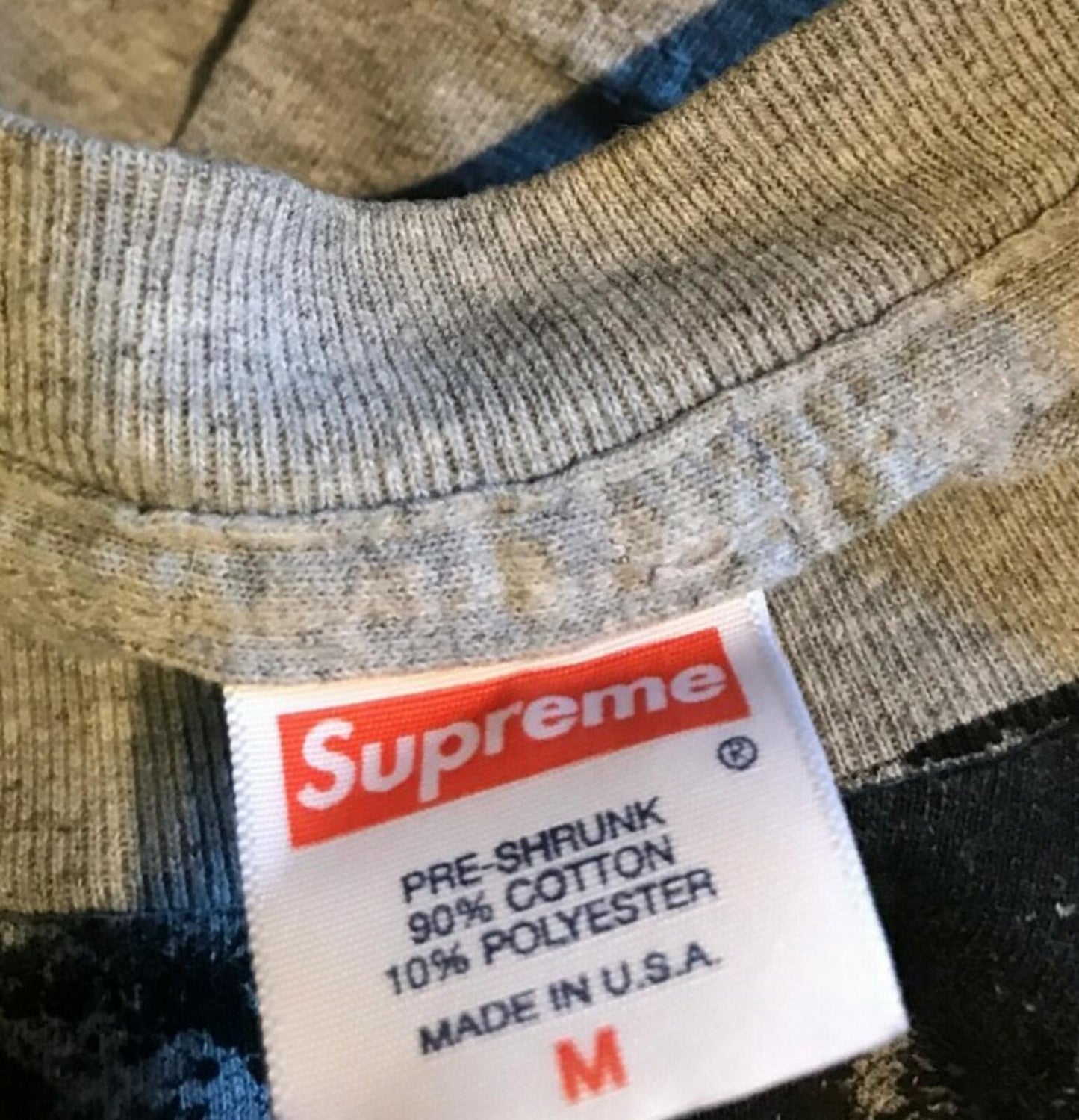 FW07 Supreme Robin Live To Ride, Ride To Live Tee Heather Grey Size M