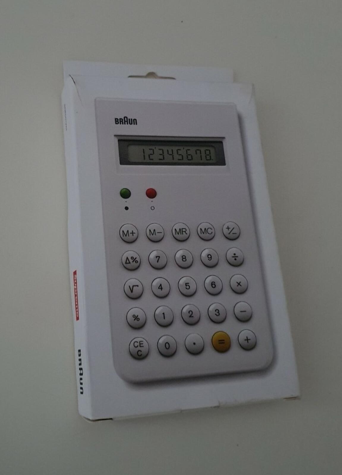 FW15 Supreme x Braun Et66 white calculator with protective slide cover Accessory