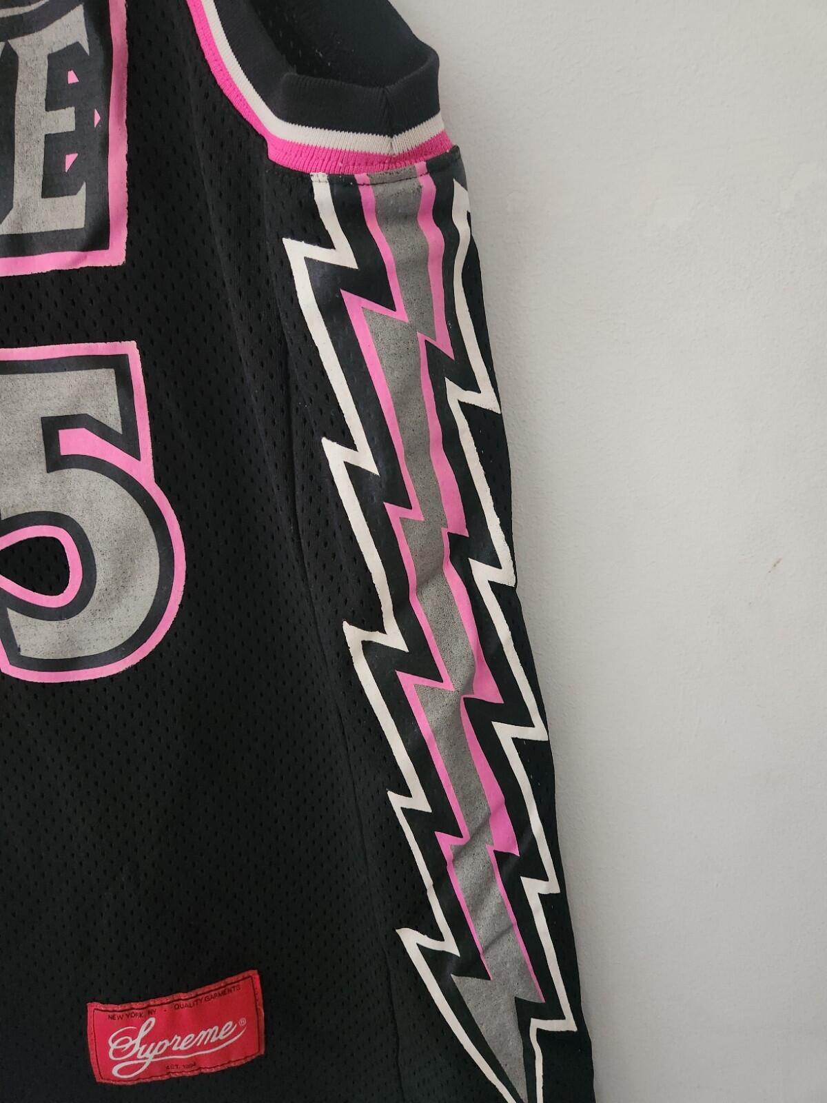 SS19 Supreme Rhinestone basketball jersey M medium Black sleeveless tank top