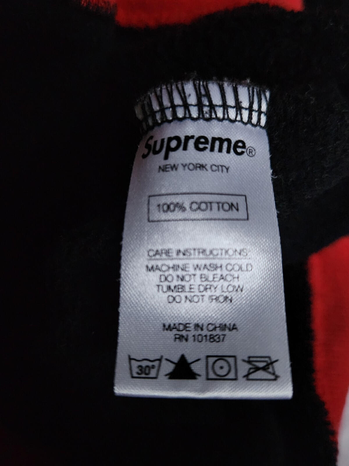 FW20 Supreme Hockey Hooded Sweatshirt Black Size M