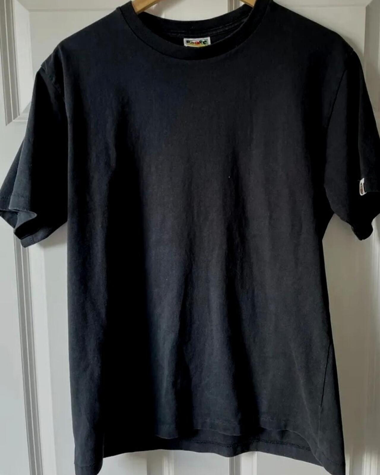 A Bathing Ape World Gone Mad Overlap Tee Black Size L BAPE