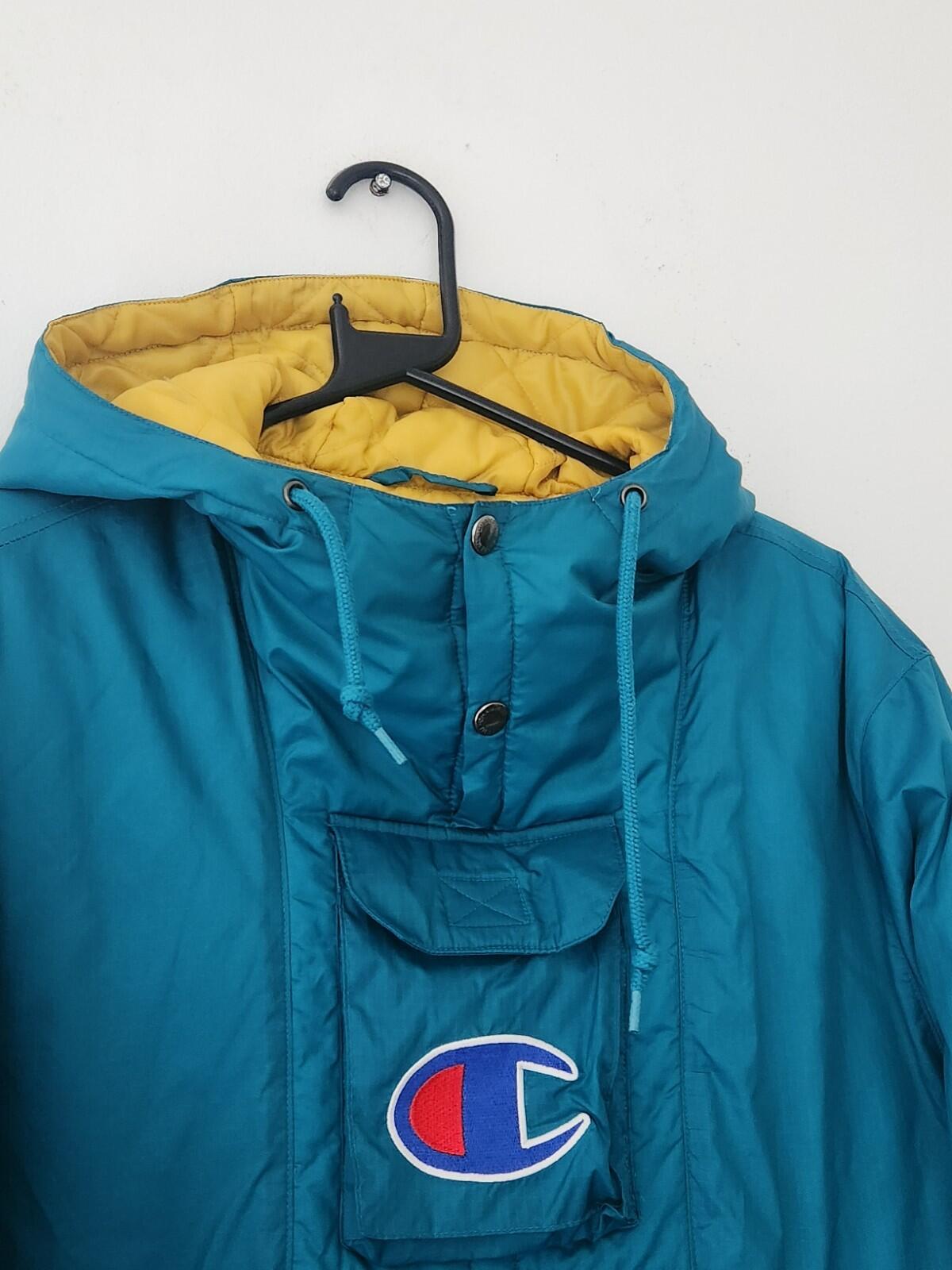 SS18 Supreme x Champion Pullover L Large Teal Jacket Nylon