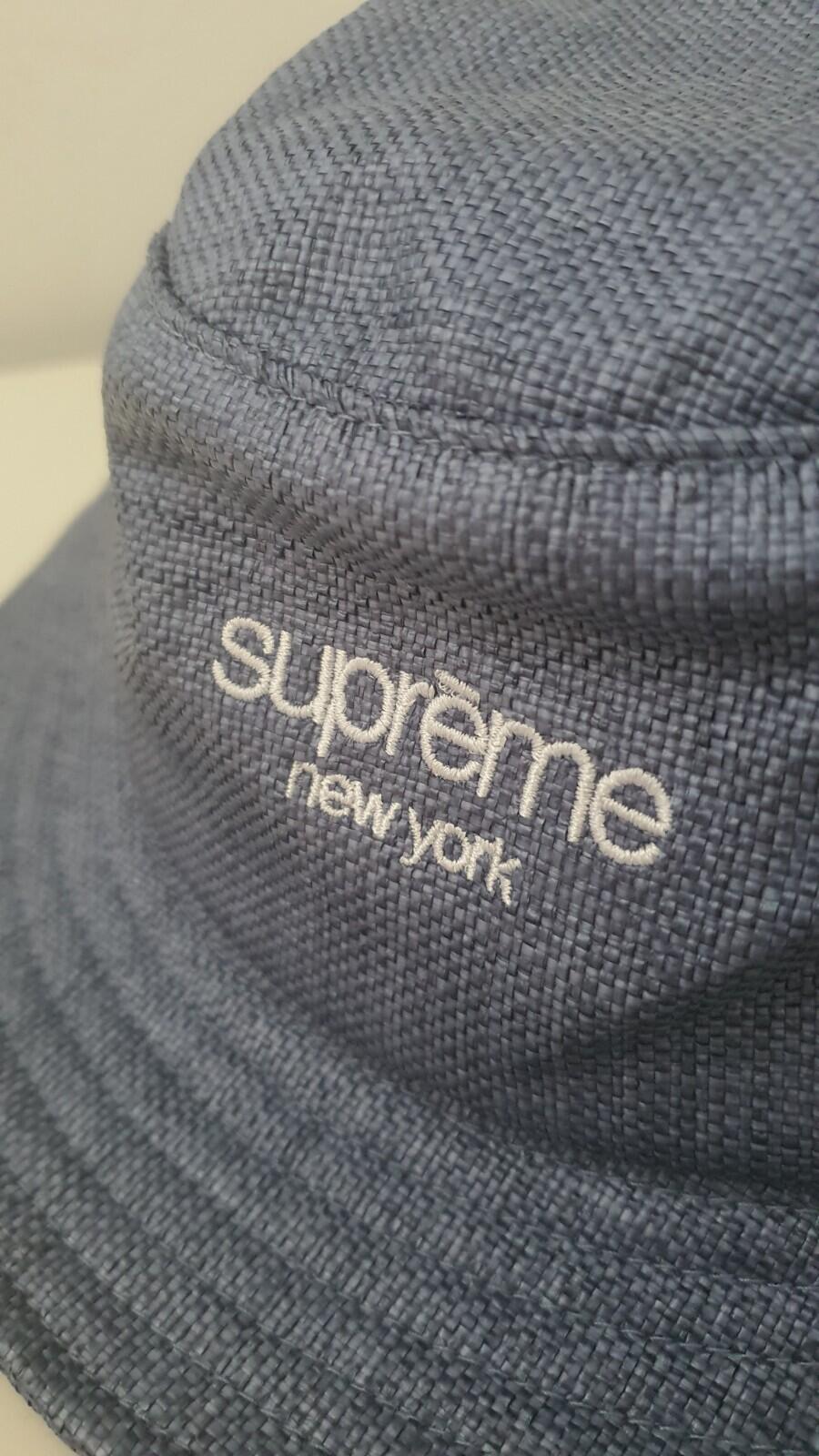 SS22 Supreme Raffia Crusher Hat Navy Size M / L