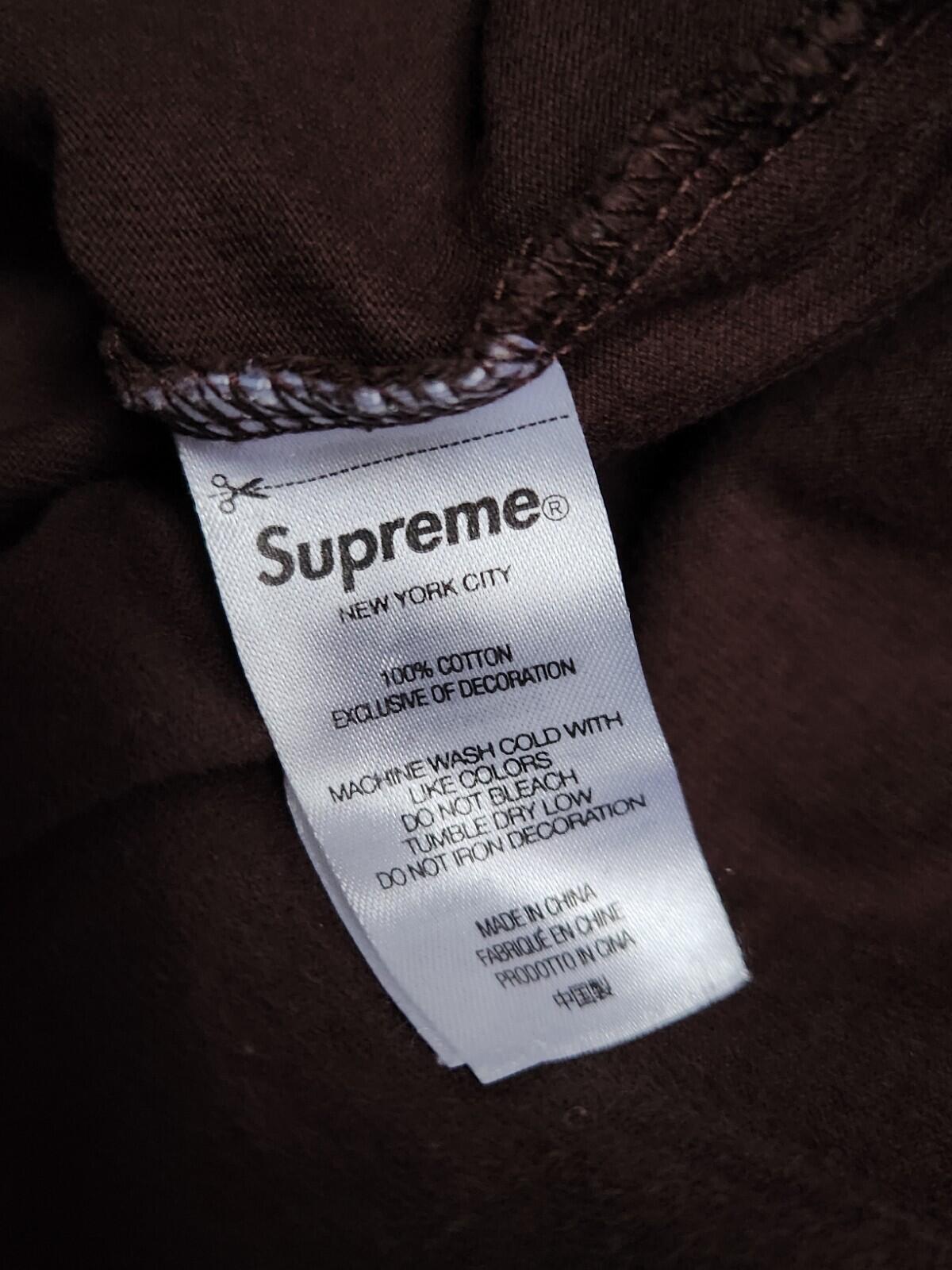 FW22 Supreme Small Box L/S Tee Brown Top size M Medium T-shirt