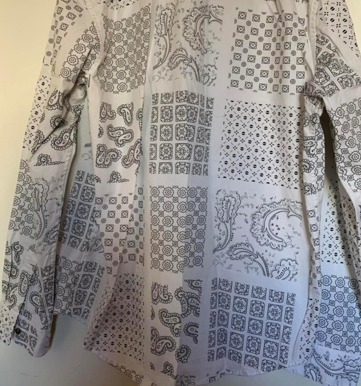 SS20 Supreme Paisley Grid Shirt White Size XL