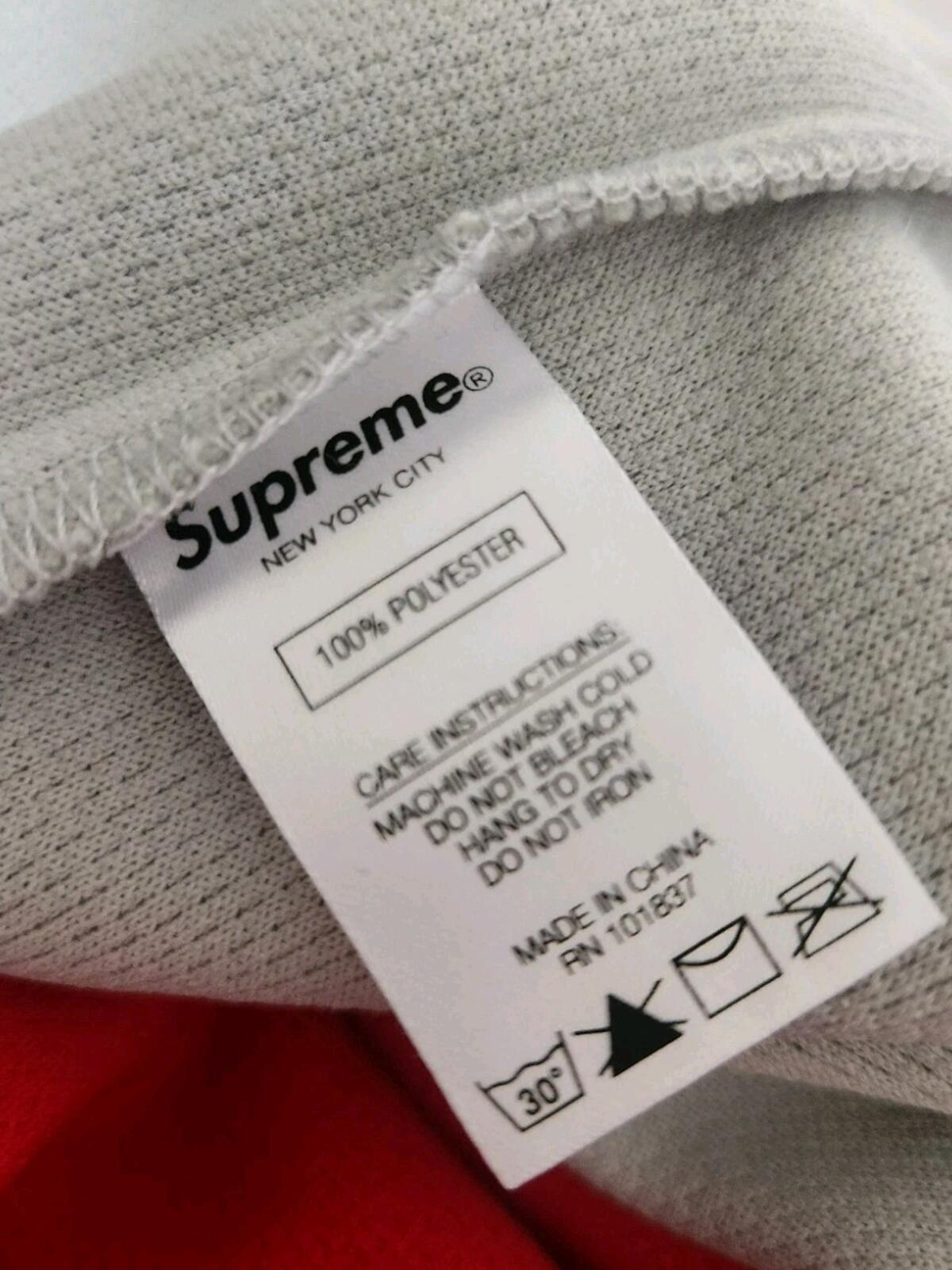 SS19 Supreme Piping Practice S/S Top size XL Grey Red Tee T-shirt short sleeve