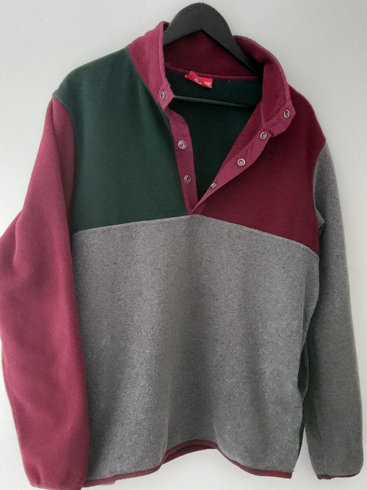 FW16 Supreme Polartec Fleece Color Blocked Half Snap Size M Medium Pullover Rare