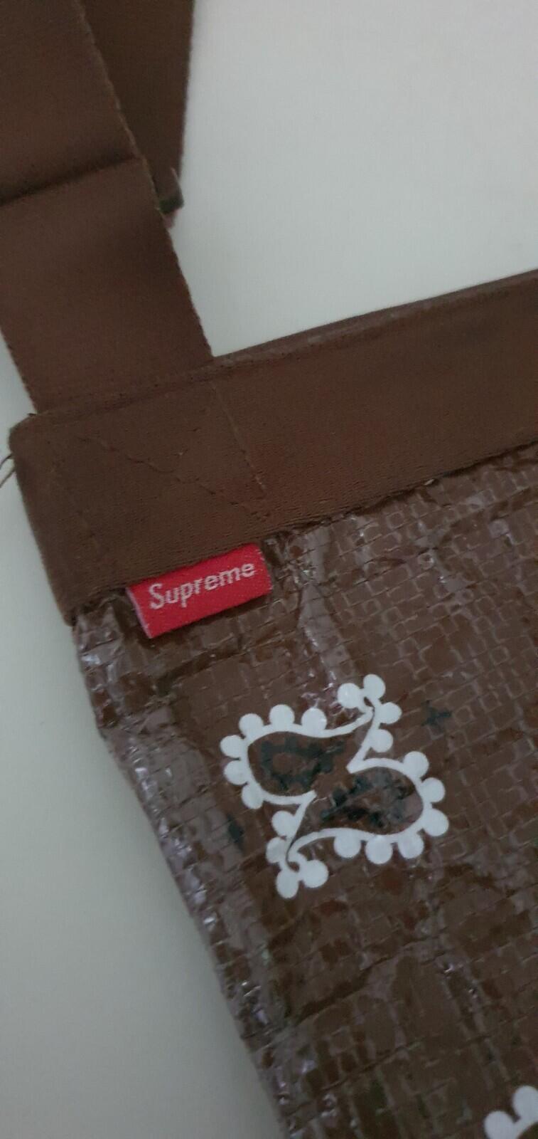 SS21 Supreme Bandana Tarp Side bag Water resistant shoulder bag 10L brown