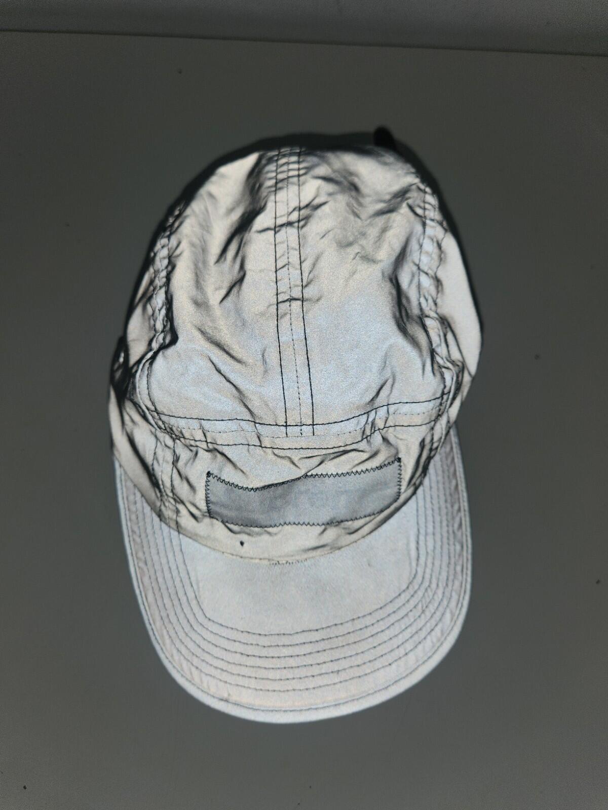SS20 Supreme Reflective Camp Cap Black Silver Hat Box logo Made In U.S.A