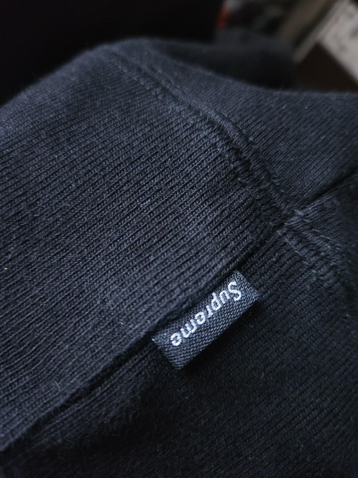FW21 Supreme Leopard Trim Hooded Sweatshirt Black Size XL