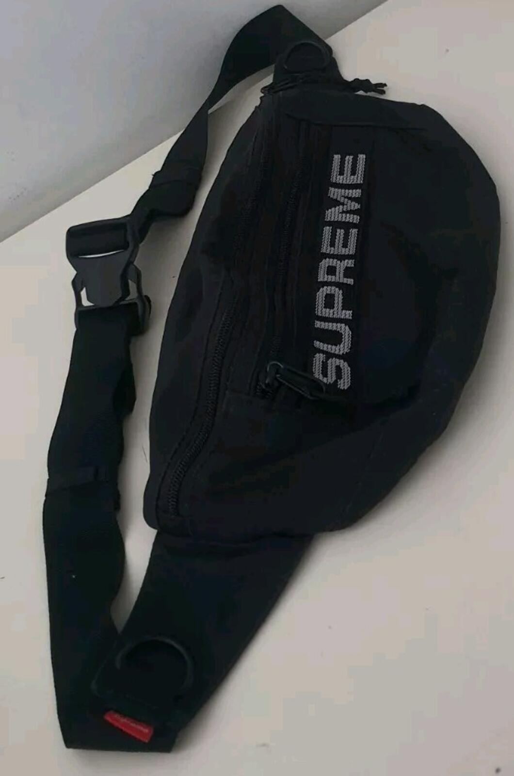 SS23 Supreme Field Waist Bag Shoulder Black Water Resistant 4L