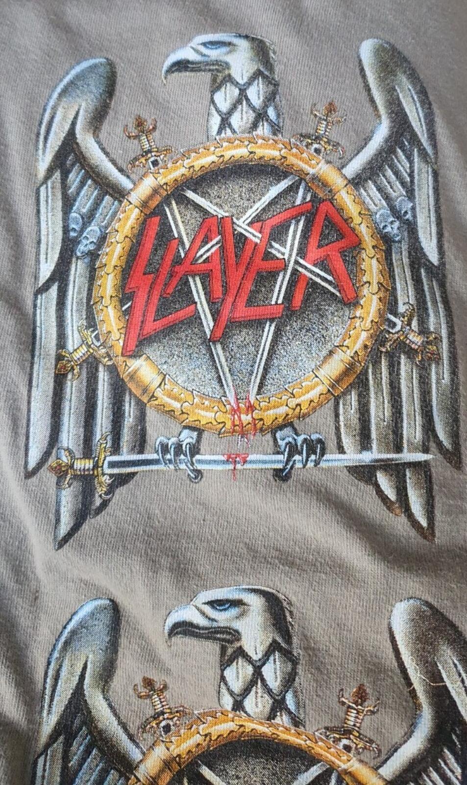 FW16 Supreme x Slayer Eagle tee T-shirt size L large Rare Stone