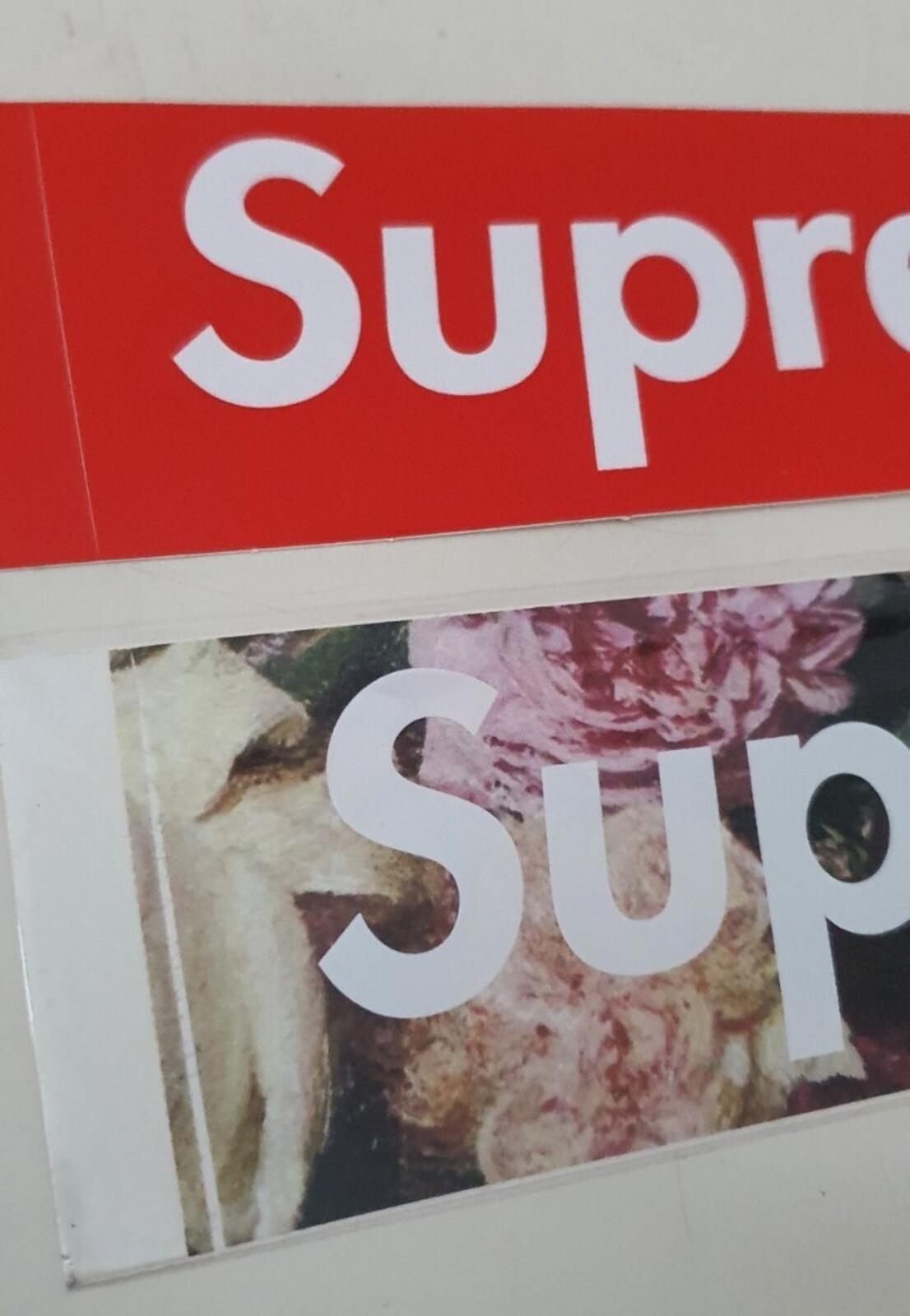 SS13 Supreme Power Corruption Lies Adhesivo con logo de caja