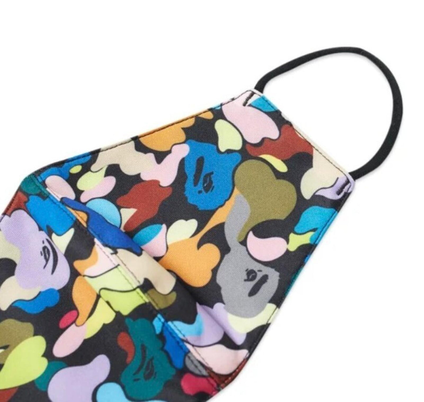 A BATHING APE Multi camo face mask black BAPE RRP £49 Accessory