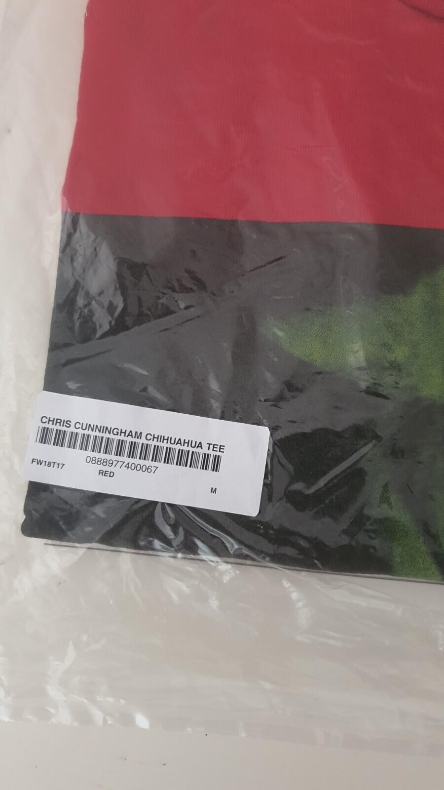 FW18 Supreme x Chris Cunningham Chihuahua Tee Red Size M