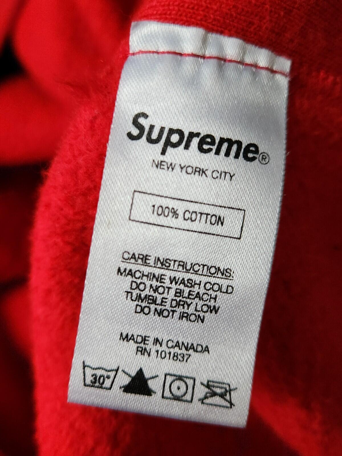 FW18 Supreme Gradient Sleeve hooded sweatshirt size L large red hoodie