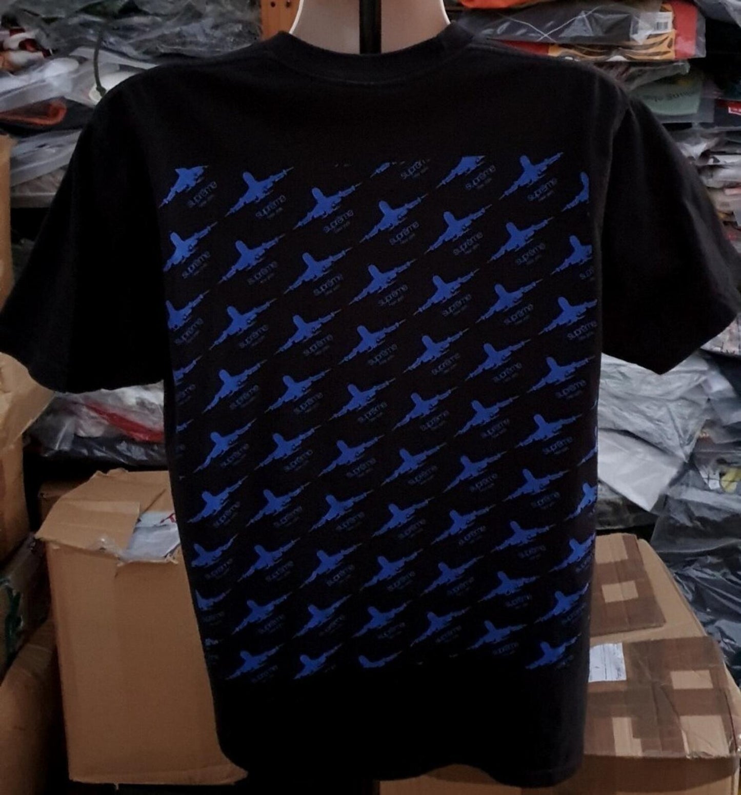 FW15 Supreme Planes Tee black T-shirt size L large