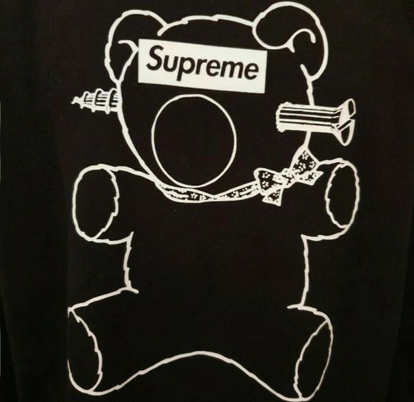 SS15 Supreme x Undercover Teddy Bear black crewneck