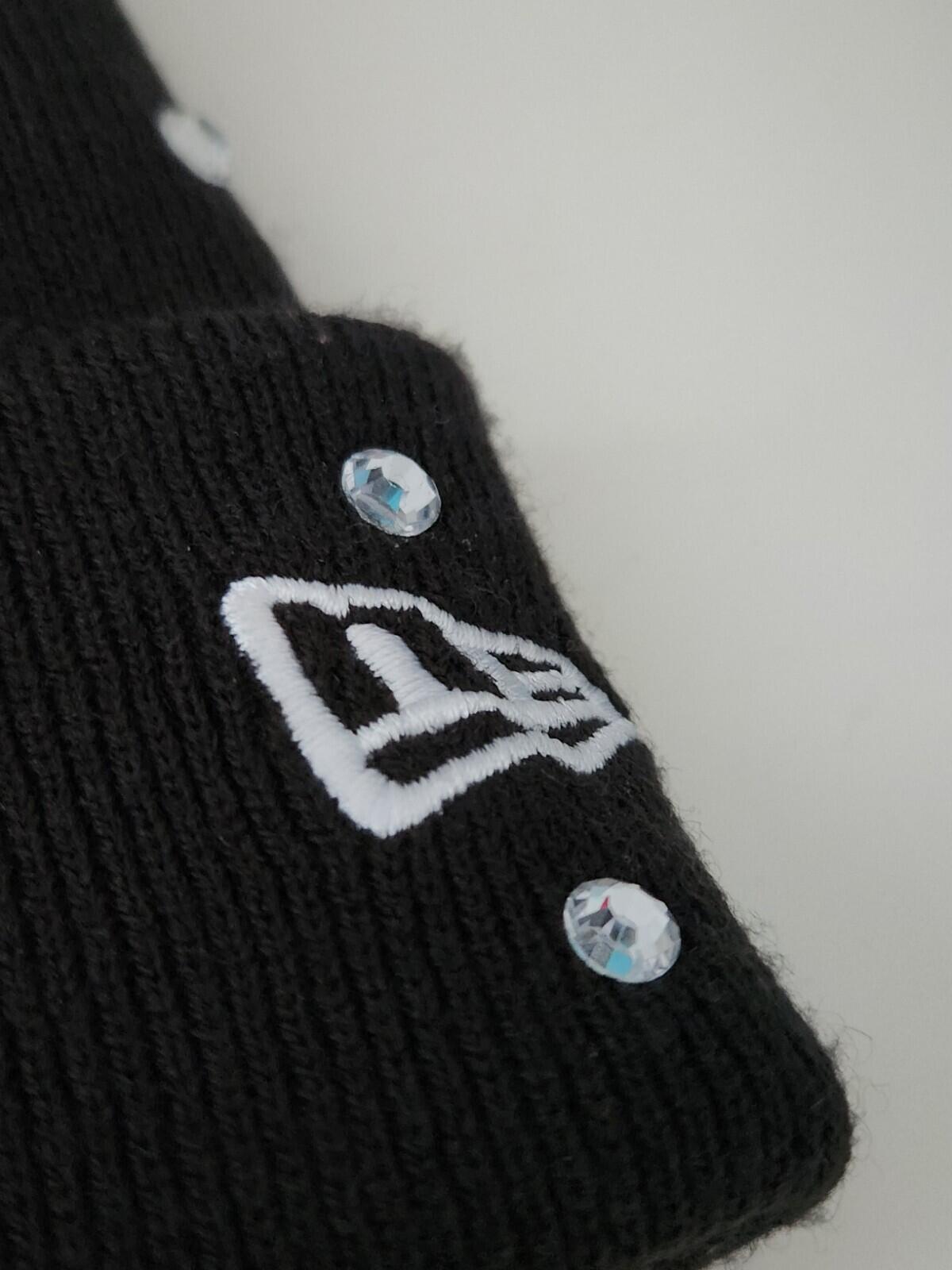 FW21 Supreme x New Era Rhinestone Beanie Black Hat