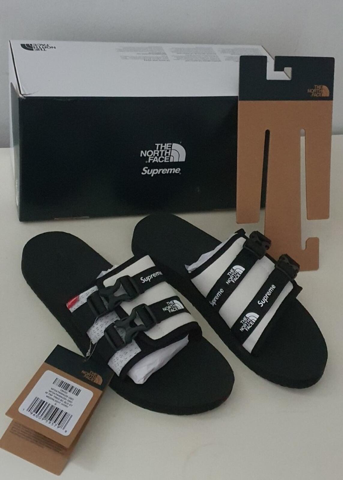 SS22 Supreme The North Face Trekking Sandal Slides Stone UK 7 US 8 EU 40.5 Weiß