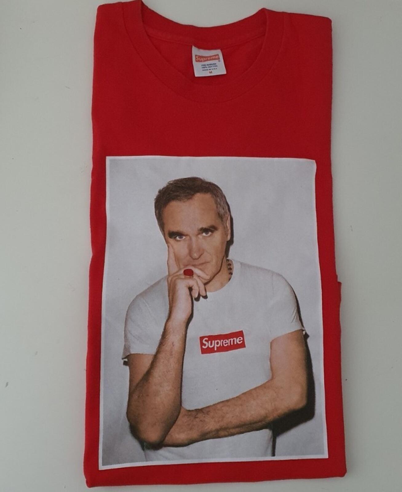 SS16 Supreme x Morrissey Photo Tee red T-shirt size M medium